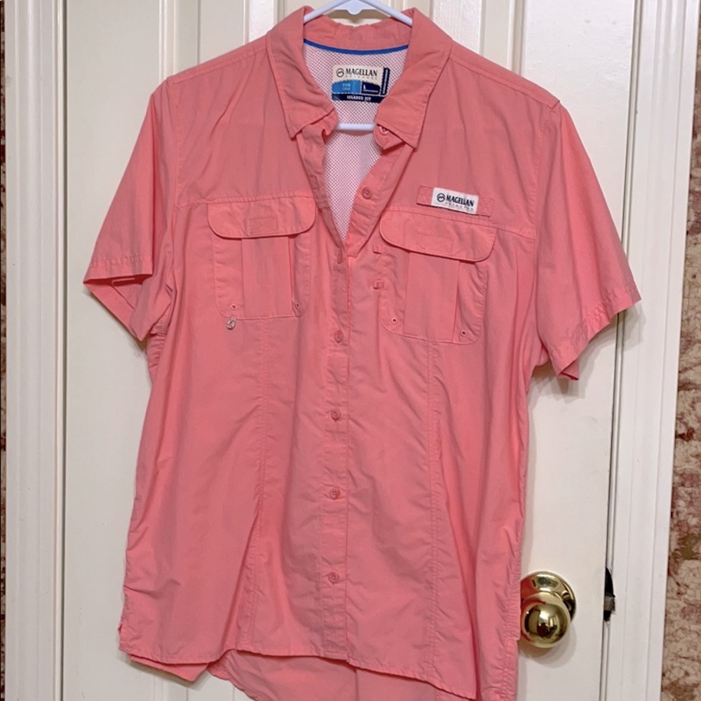 Magellan woman’s peach/salmon shirt